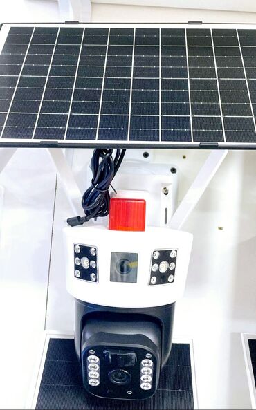 kamera saat: Simsiz 4G sim kartl Solar ptz 2 kamera 360° 8mp/4K Çöl ṣəraiti ücün