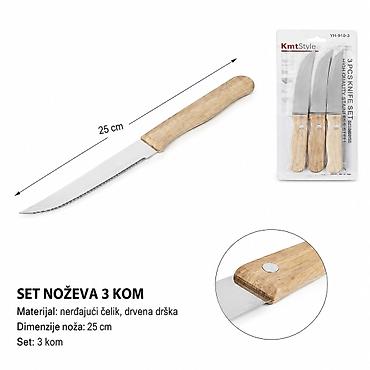 KMT nož sa grubim zubima sa drvenom drškom – set 3 kom Opis: - na lalafo.rs KMT nož sa grubim zubima sa drvenom drškom – set 3 kom Opis: -