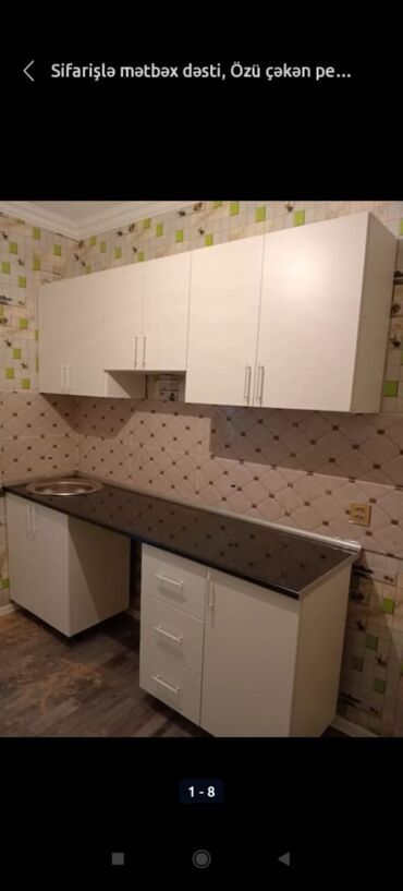 Mətbəx mebeli: Sifarişlə hazırlanmış müxtəlif ölçülü mətbəx mebelləri. Rəng və dizayn — 7