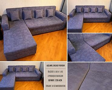 evimiz mebel: Künc divan – 230 AZN Səliqəli istifadə olunub, vəziyyəti yaxşıdır — 1