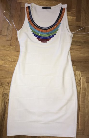zara haljine saten: Bershka M (EU 38), color - White, Cocktail, With the straps