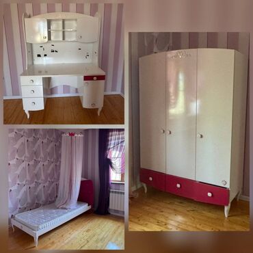 Salon masaları: Qız üçün, İşlənmiş, Təknəfərlik çarpayı, Yazı masası, Dolab