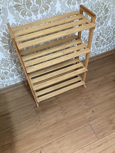 hava peçi: Bambuk rəf/ayaqqabılık – 5 mərtəbəli - Material: təbii bambuk ağacı — 2