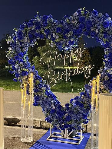арома свечи: Декорация для дня рождения 🥳 - Светящаяся неоновая надпись “Happy — 5