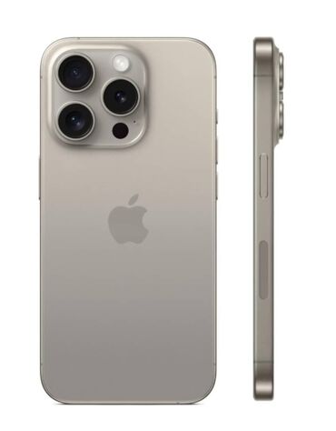 Apple iPhone: IPhone 15 Pro, Б/у, 256 ГБ, Natural Titanium, Защитное стекло, 100 %