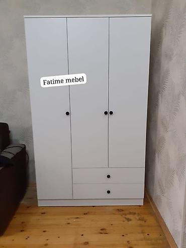 fatime mebel: Yeni, 3 qapılı, Siyirməli, Ağ, Açılan, Düz dolab — 1