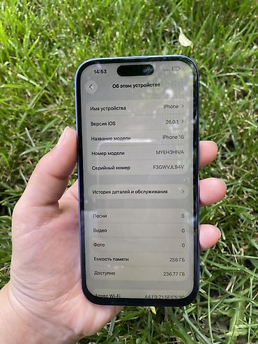 Apple iPhone: IPhone 16, Синий, Коробка — 12