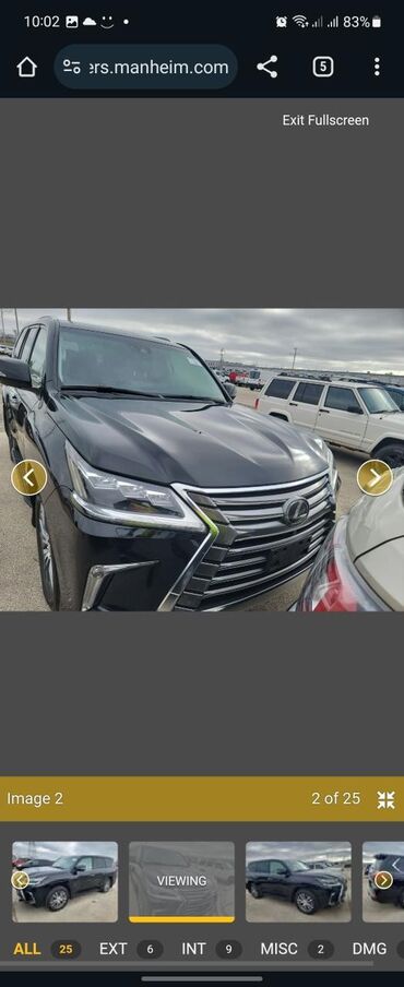 машина битый: Lexus LX: 2018 г., 5.7 л, Автомат, Бензин, Внедорожник