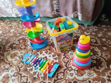 синий трактор игрушка: Детские игрушки в хорошем состоянии 1)горка для шариков, музыкальнач