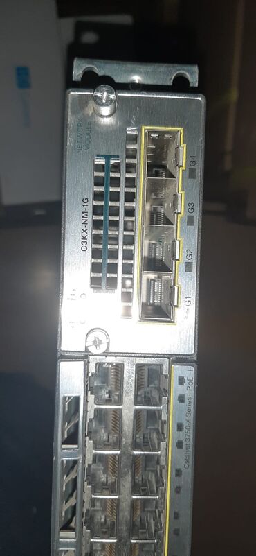 Modemlər və şəbəkə avadanlıqları: Cisco poe switch 24port.power kabeli yoxdu 3 gun zemanet verilir