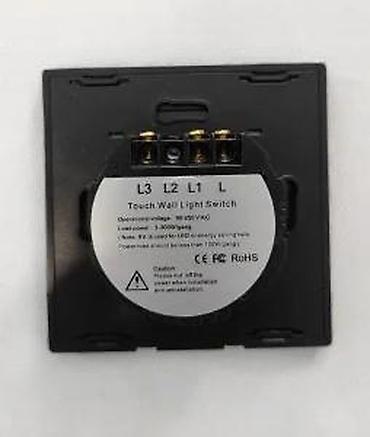 Prekidači: DUPLI PREKIDAČ NA DODIR TOUCH PREKIDAČ ZIDNI PREKIDAČ CRNI | *U — 17