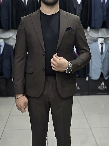 Kişi Kostyum Dəsti – Klassik və Slim Fit - Üç rəng seçimi: tünd