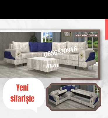 Divanlar: Künc divan, İşlənmiş, Açılan, Bazalı, Parça, Şəhərdaxili pulsuz çatdırılma — 25