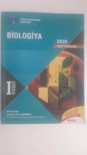 Testlər: Məhsul: “Biologiya 2025 – Test Toplusu” (DİM), I və II hissə, hərəsi 4 — 1