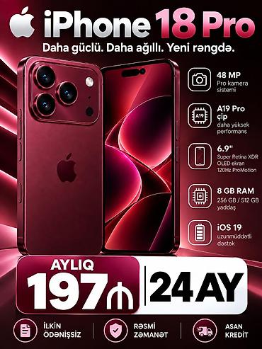 iphone 6 ekran: IPhone 18 Pro, 256 GB, Bordo, Kredit — 1