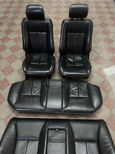 Сиденья: Комплект сидений, Кожа, Mercedes-Benz 2001 г., Б/у, Япония