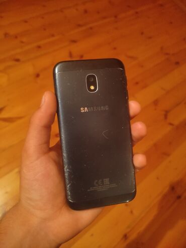 Samsung: Samsung Galaxy J3 2017, 16 GB, rəng - Qara, Qırıq, Simsiz şarj, İki sim kartlı