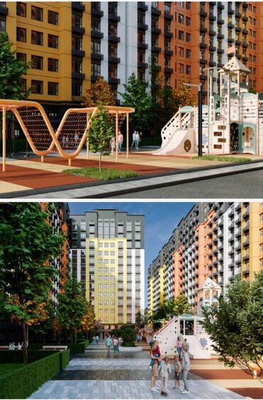 квартира в бишкеке на долгий срок: 1 бөлмө, 46 кв. м, 7 кабат, Косметикалык ремонт