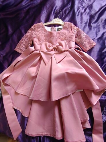 qisa don: Детское платье цвет - Розовый