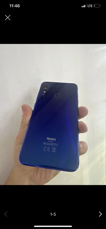 бу телефоны: Redmi, Redmi Note 7, Б/у, 64 ГБ, цвет - Голубой, 2 SIM