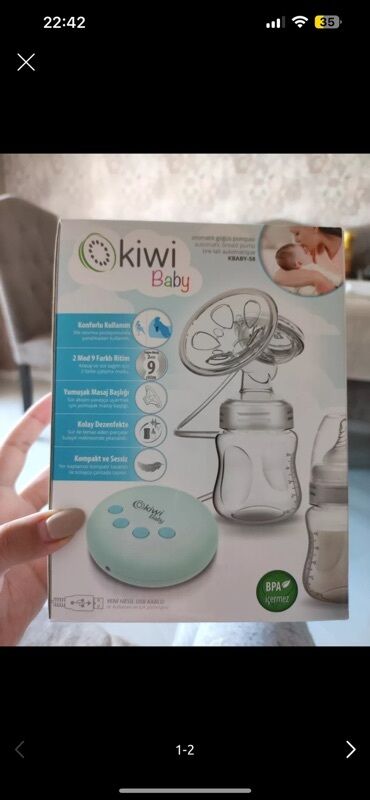 Xodunoklar: Kiwi Baby markalı elektrikli süd pompası rahat istifadə, yumşaq masaj