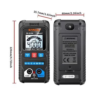 Мегаомметры: Умный цифровой мультиметр SNAKOL SK-818A Основные функции: - — 6