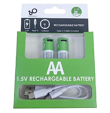 type c: Пальчиковые AA перезаряжаемые батарейки с зарядкой через USB Type‑C — 1