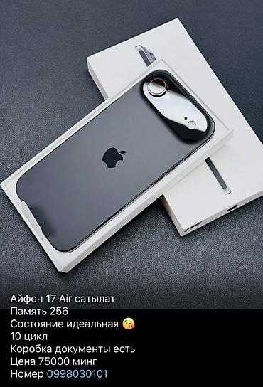 usb флешка 256: Айфон 17 Air, 256 ГБ. Смартфон выполнен в тонком корпусе тёмного — 1