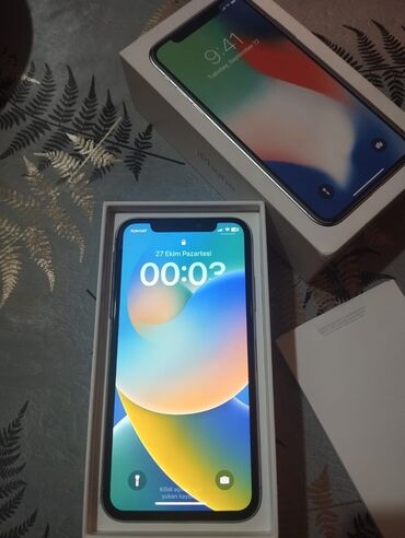 iphone 16 ikinci el: IPhone X, Серебристый, Face ID