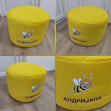 lidl radni sto za decu: Kvalitetan tabure prečnik 50 cm sa vezom imena i amblema. Može se — 3