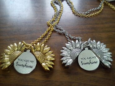 srebrni nakit kompleti: You Are My Sunshine ogrlica Sunce-Novo Potpuno nove ogrlice you are my