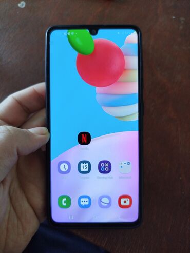 Samsung: Samsung Galaxy A41, 4 GB, rəng - Ağ, Barmaq izi, İki sim kartlı, Face ID