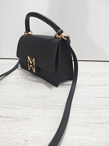 furla candy bag: Predivna crna MONA torba od prirodne junece koze Dimenzije - 25 x 13 — 4