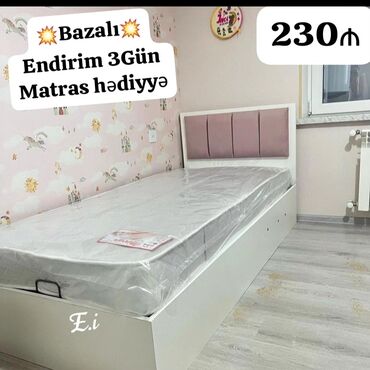 Çarpayılar: Yeni, Təknəfərlik çarpayı, Bazasız, Matras ilə, Siyirməsiz — 12