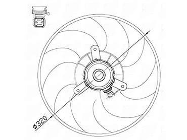 crevo interkulera: VENTILATOR HLADNJAKA ZA PEUGEOT 306 OD 1996. DO 2002. GOD. | — 5