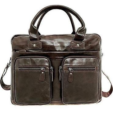 Классические сумки: Кожаная мужская сумка, клатч, барсетка, портмоне, бумажник, поясная — 5