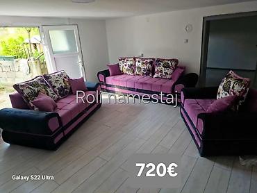 Stilske garniture: Komplet tapaciranih garnitura za dnevni boravak – moderan Chesterfield — 29