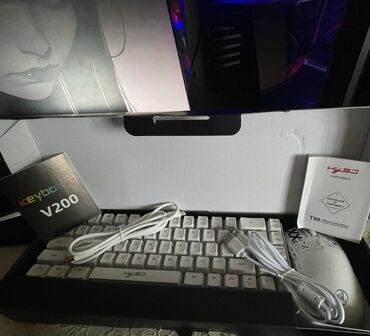 Digər kompüter aksesuarları: 🧿 Keylux V200 Klaviatura 🔹 Şık və RGB işıqlı dizayn 🔹 Klaviatura — 3