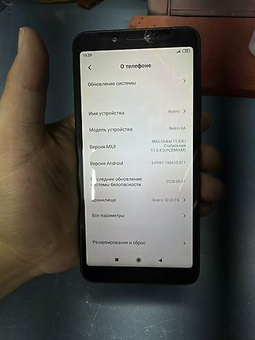 Уюлдук телефондор жана аксессуарлар: Redmi, Redmi 6A, Колдонулган, 32 ГБ, түсү - Кара, 2 SIM — 4