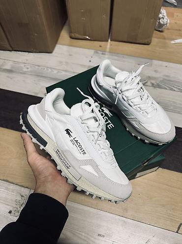 Мужские кроссовки, 40, 41, 42, Lacoste, Новый, цвет - Белый, Самовывоз, Бесплатная доставка, Платная доставка