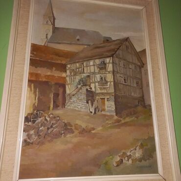 bik ulje na platnu: AKCIJA Poznati slikar H. NEUDEK. PRELEPA Slika . Savrseno ocuvana, sa
