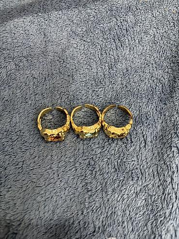 Aksesuarlar: Qızılı rəngdə tənzimlənən üzük dəsti (3 ədəd) - Material: metal — 1