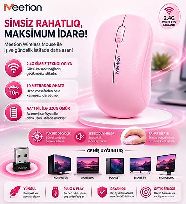 airpods mac: 🔥 MEETİON R545 2.4GHz Simsiz Ofis Siçanı 🔹 Əsas Xüsusiyyətlər: 📌 1600 — 1