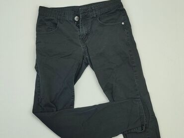 czarne jeansy cropp: Spodnie jeansowe, 14 lat, 158/164, stan - Dobry
