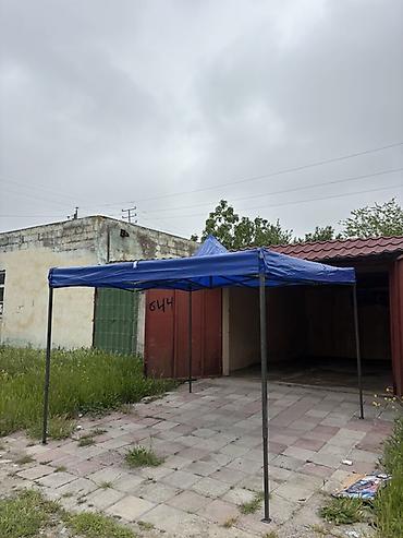Portativ qatlanan tent - Rəng: mavi - Karkas: metal borular, 4