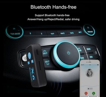 Audio oprema za auto: Bluetooth X6 audio prijemnik sa ugrađenim mikrofonom - Pretvara bilo — 5
