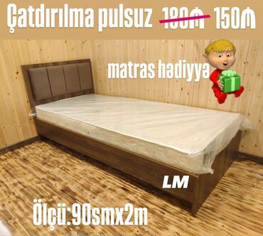 Masa və oturacaq dəstləri: Yeni, Təknəfərlik çarpayı, Bazasız, Matras ilə, Siyirməsiz