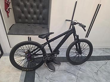 BMX velosipedlər: Dirt/Street tipli tək sürət velosipedi - Rəng: tam qara - Çərçivə — 2