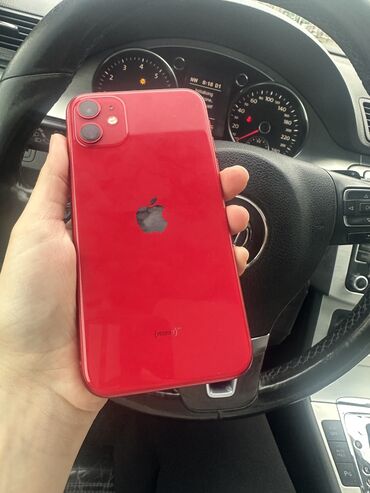 Apple iPhone: IPhone 11, 64 GB, Qırmızı, Barmaq izi, Face ID, Sənədlərlə