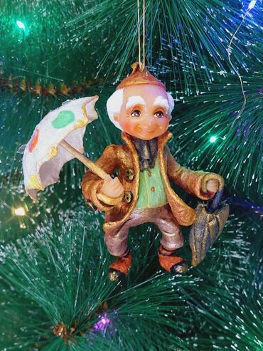 киндер сюрприз игрушки: Ёлочное украшение “Гном Оле Лукойе” — hand made Очаровательное